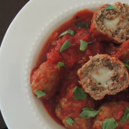 Slow Cooker Mozzarella-Stuffed Meatballs You Have To Try