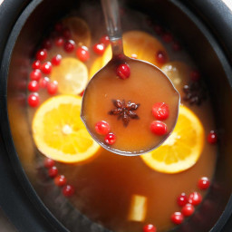 Slow Cooker Mulled Cider with Pecan Rim