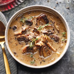 Slow-Cooker Mushroom Soup with Sherry