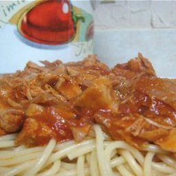 Slow Cooker Neapolitan Sauce with Spaghetti