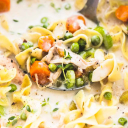 Slow Cooker OR Instant Pot Creamy Chicken Noodle Soup