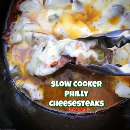 Slow Cooker Philly Cheesesteaks (Low-Carb)