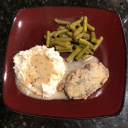 Slow Cooker Pork Chops with Creamy Herb Sauce (Keto Friendly) by LMB