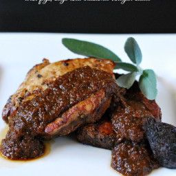 Slow-Cooker Pork Chops with Figs, Sage and Balsamic Vinegar Sauce
