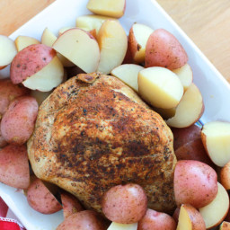 Slow Cooker Pork Sirloin Tip Roast with Red Potatoes