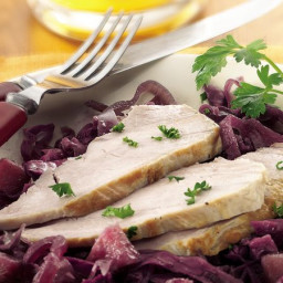 Slow-Cooker Pork with Sweet-Sour Red Cabbage