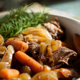 Slow Cooker Pot Roast with Balsamic Caramelized Onions