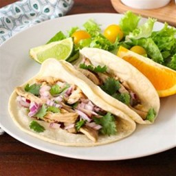 Slow Cooker Pulled Chicken Tacos