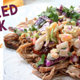 Slow Cooker Pulled Pork With Pineapple Coleslaw