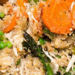 Slow-Cooker Quinoa Risotto with Carrots and Asparagus