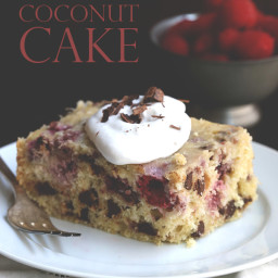 Slow Cooker Raspberry Coconut Cake
