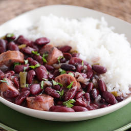 Slow Cooker Red Beans and Rice with Chicken Sausage