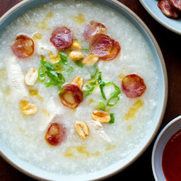 Slow Cooker Rice Congee with Chicken