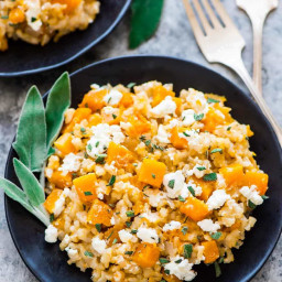 Slow Cooker Risotto with Butternut Squash and Goat Cheese
