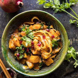 Slow Cooker Saucy Thai Butternut Squash Curry with Noodles