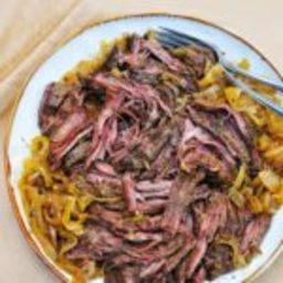 Slow Cooker Skirt Steak and Onions