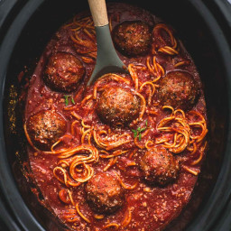 Slow Cooker Spaghetti and Meatballs