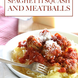 Slow Cooker Spaghetti Squash and Meatballs