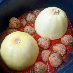 Slow Cooker Spaghetti Squash and Meatballs (Whole30, Paleo)