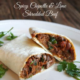 Slow Cooker Spicy Chipotle and Lime Shredded Beef