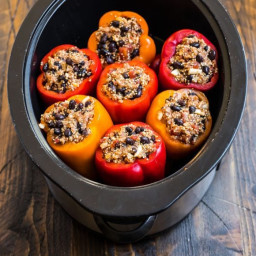 Slow Cooker Stuffed green bell peppers