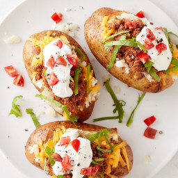 Slow Cooker Taco-Stuffed Potatoes