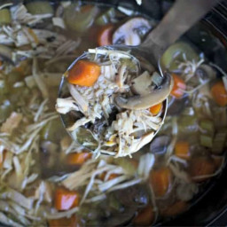 Slow Cooker Turkey and Brown Rice Soup