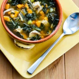 Slow Cooker Turkey (or Chicken) Soup with Kale and Sweet Potatoes