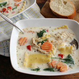 Slow-Cooker White Chicken Lasagna Soup