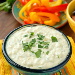 Slow Cooker White Queso Green Chile Dip {Queso Blanco}