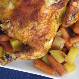 Slow Cooker Whole Chicken and Veggies