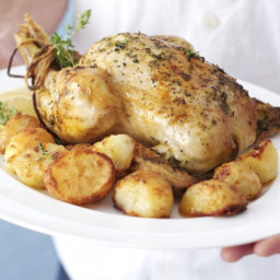 Slow-roast chicken with homemade gravy