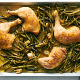 Slow-Roasted Chicken With Garlicky Green Beans and Sage