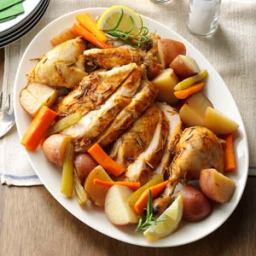 Slow-Roasted Chicken with Vegetables Recipe