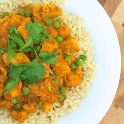 Slow Cooker Indian Butter Chicken with Cauliflower