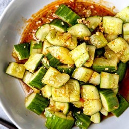 Smacked Cucumber with Chili Oil
