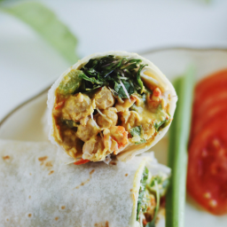 Smashed Chickpea and Goat Cheese Wraps