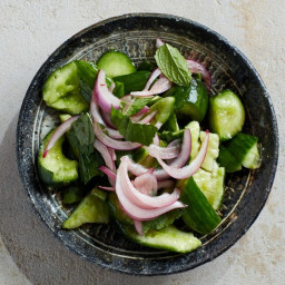 Smashed Cucumber Salad with Italian Dressing