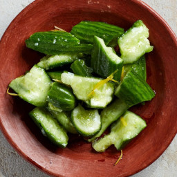 Smashed Cucumber Salad with Lemon and Celery Salt