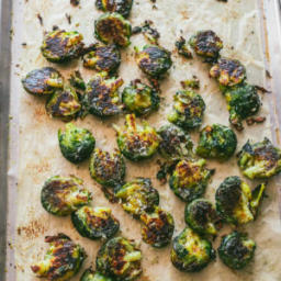 Smashed Parmesan Brussels Sprouts