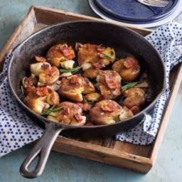 Smashed Red Potatoes with Bacon