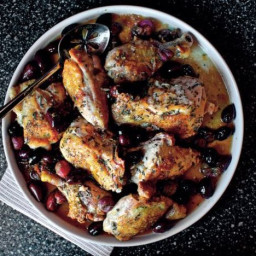 Smitten Kitchen's Harvest Roast Chicken with Grapes, Olives, and Rosemary R