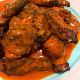 Smoked and Grilled Buffalo Wings