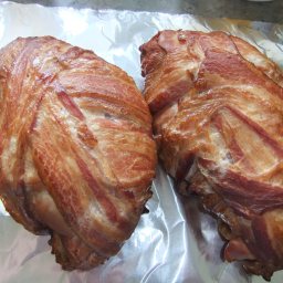 Smoked Bacon Wrapped Turkey Breasts