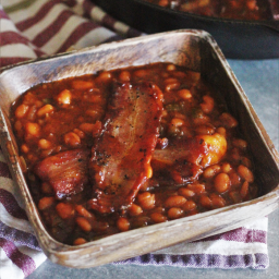 Smoked Baked Beans with Brown Sugar and Bacon