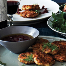 Smoked Fish Fritters with Beet Vinaigrette