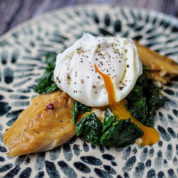 Smoked fish, Spinach and Poached Egg