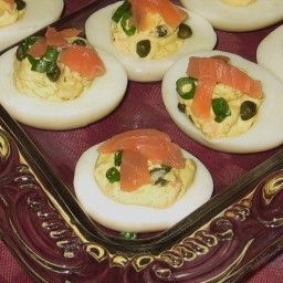 Smoked Salmon Deviled Eggs