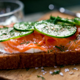 Smoked Salmon Sandwich With Goat Cheese