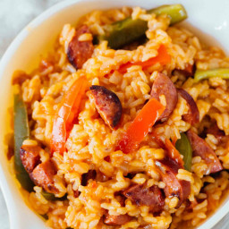 Smoked Sausage and Peppers with Rice